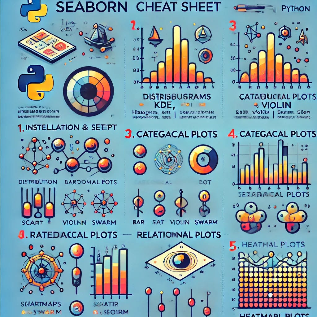 New Seaborn Cheat Sheet for Data Visualization — 2025 Update | by ...