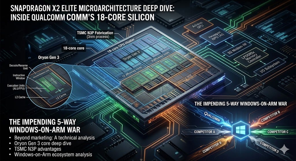 Snapdragon X2 Elite Microarchitecture Deep Dive: Inside Qualcomm’s 18-Core Silicon
