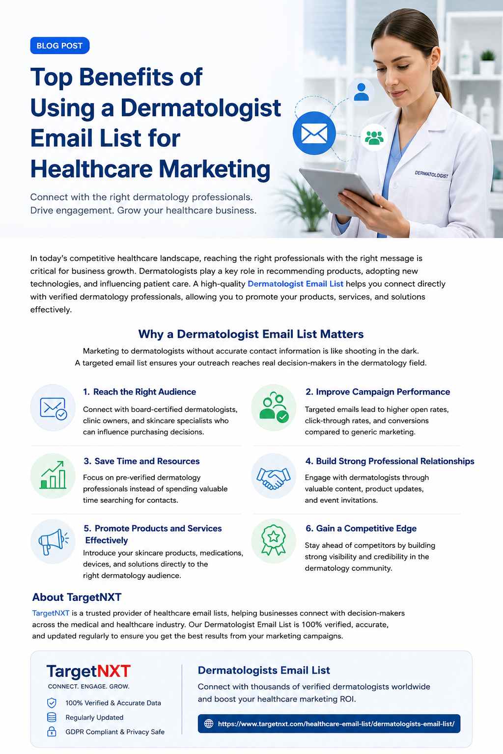 Top Benefits of Using a Dermatologist Email List for Healthcare Marketing