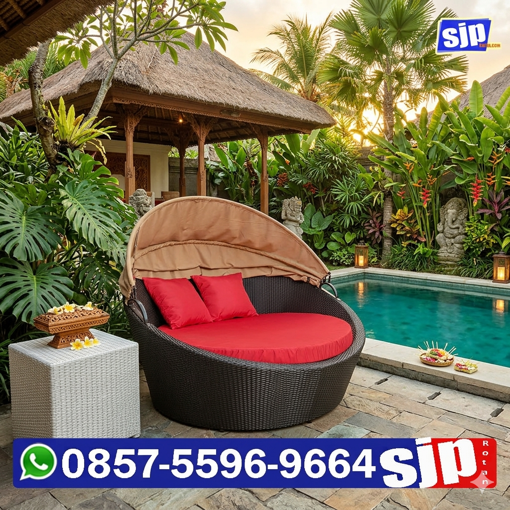 Jual Sofa Bed Rotan sintetis, Jual Daybed Pool Kursi kolam renang
