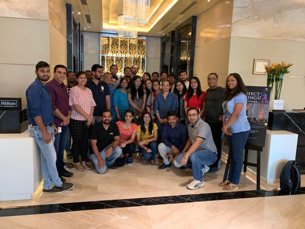 The beautiful team who always supported (along with our CEO Raj Mamodia)