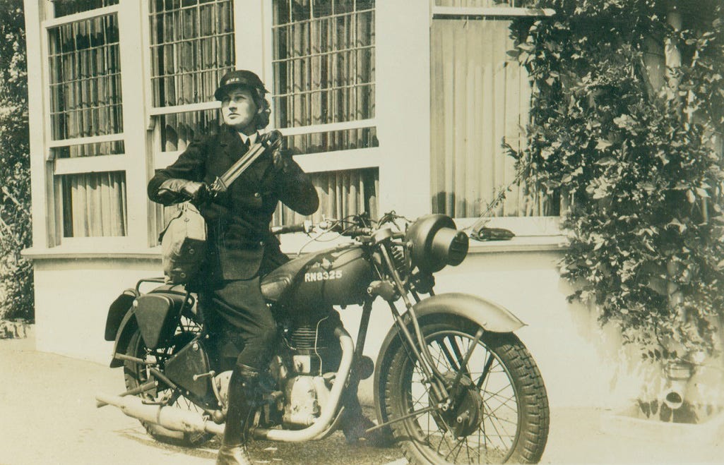 Navy motorcycle store rider