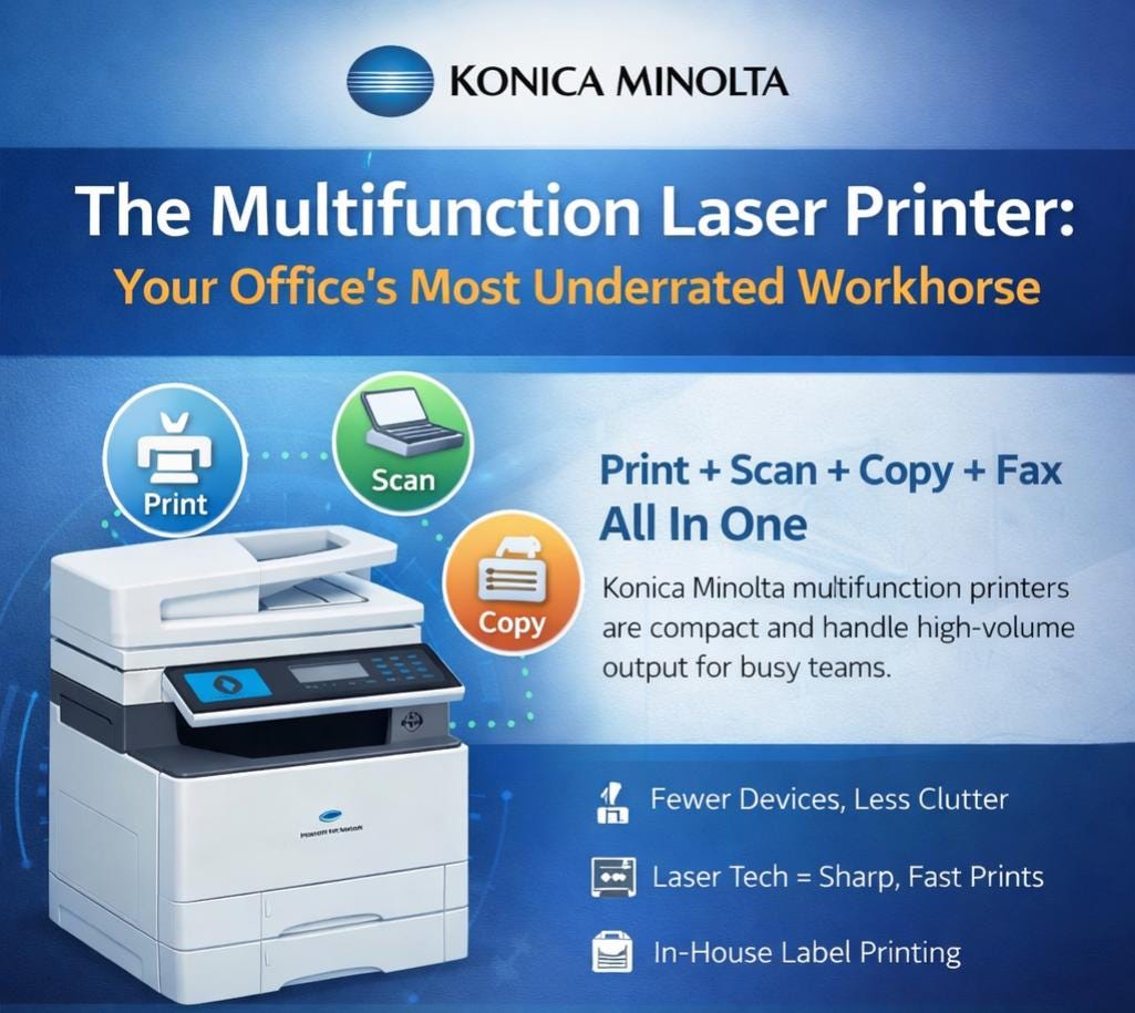 The Multifunction Laser Printer: Your Office’s Most Underrated Workhorse | Konica Minolta