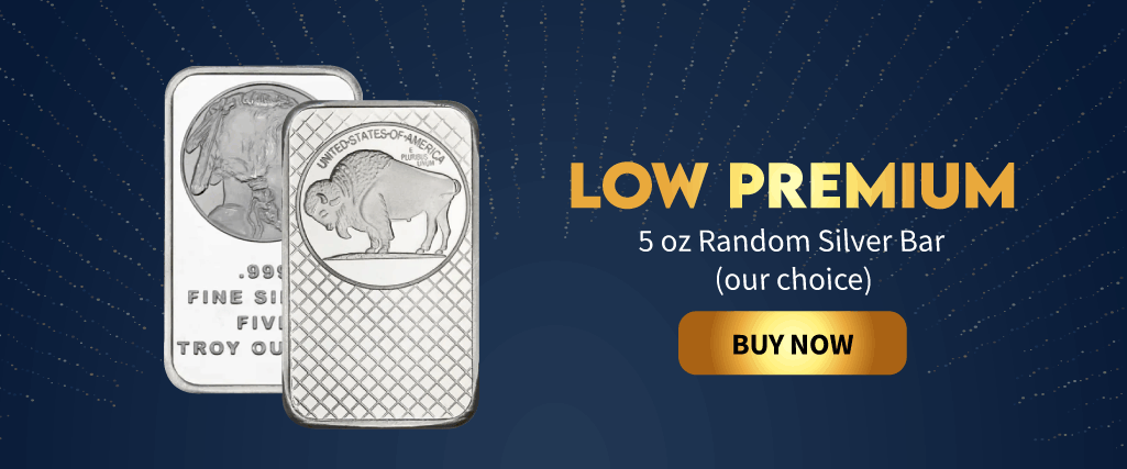 Buy Silver — 5 Oz Random Bar (our Choice) | BOLD Precious Metals | By ...