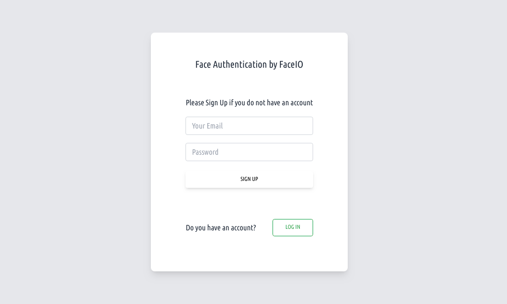 Log in/Sign up form using FaceIO, Next.js and Tailwind CSS. | by John ...