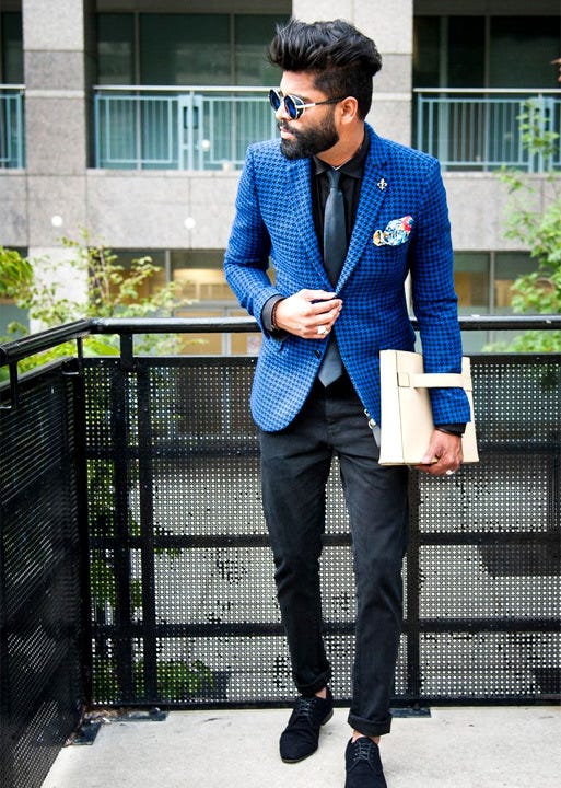 7 Man Tastic Navy Blue Blazer Combinations by Ashish Rathee