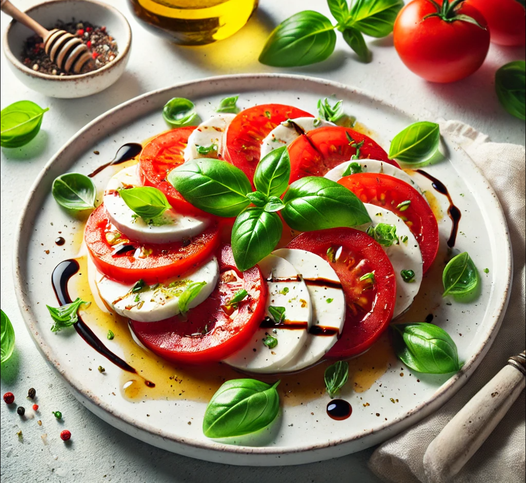 10-Minute Caprese Salad: Fresh, flavorful, and perfect for any gathering.