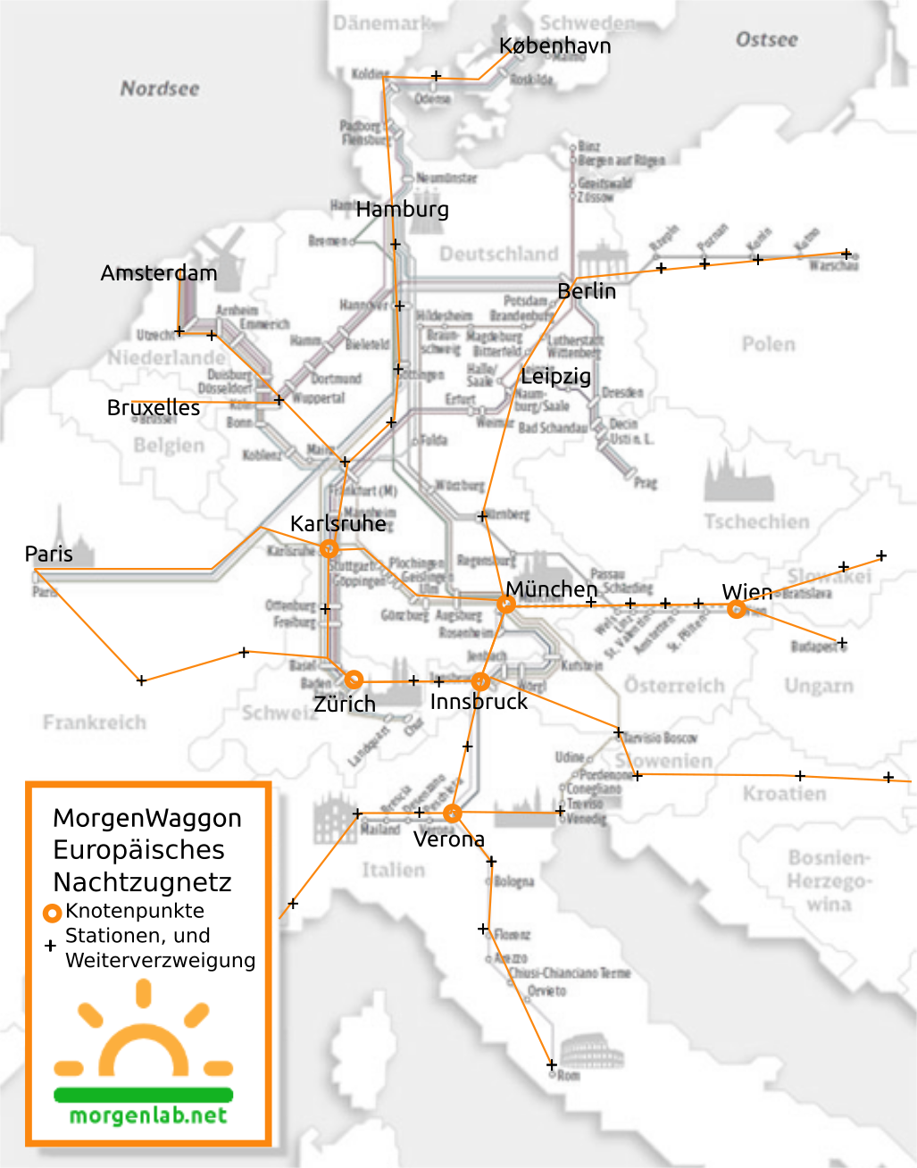 Nachtzug 3.0 — Das Europäische Nachtzug-Netzwerk mit Morgenwaggons