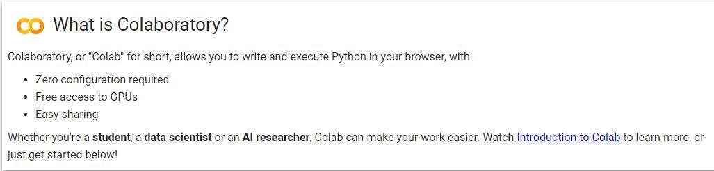 使用Colab學習Python/Deep Learning. 對於剛接觸Python三個月的新手,一開始安裝就花了很多時間才搞定,最近發現Co ...
