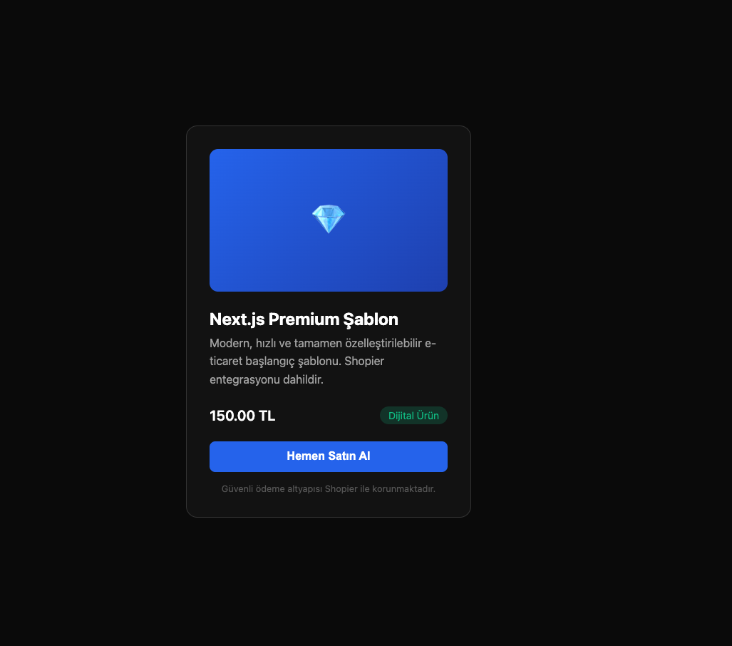 Shopier + Next.js Entegrasyonu