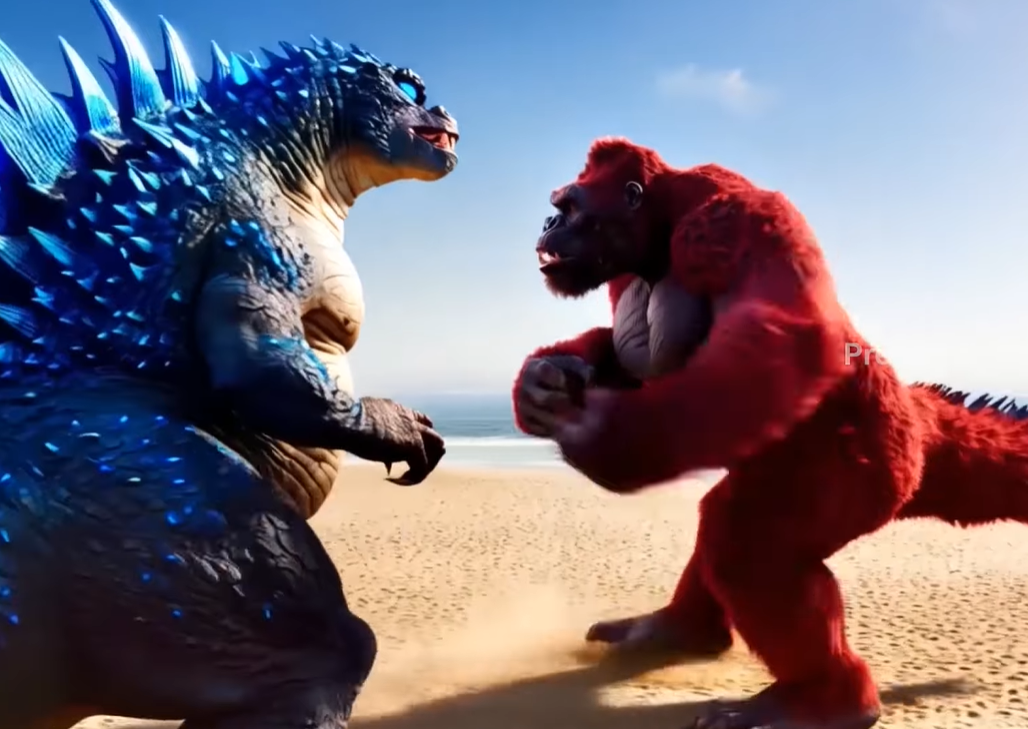 Giant Red Kong Battles Godzilla in Explosive Showdown | Prehistoric Wonders Presents the Fight