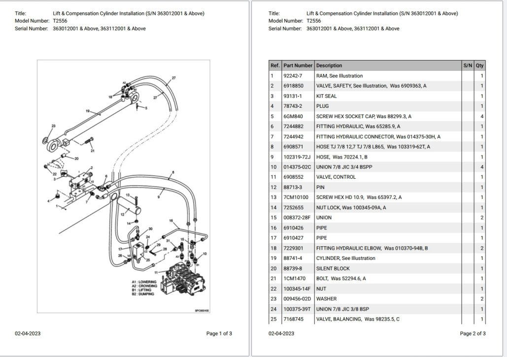Bobcat T2556 363012001 & Above, 363112001 & Above Parts Catalog | by ...