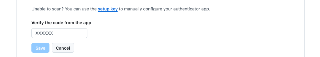 GITHUB Verification Page — Authenticator App — Image by the Author