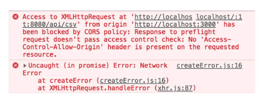 CORS Policy — Solve your Cross Origin issues — ERR_NETWORK, ERR_FAILED etc.