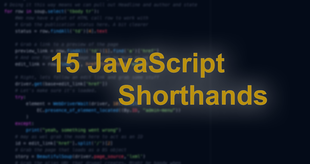 javascript object assignment shorthand