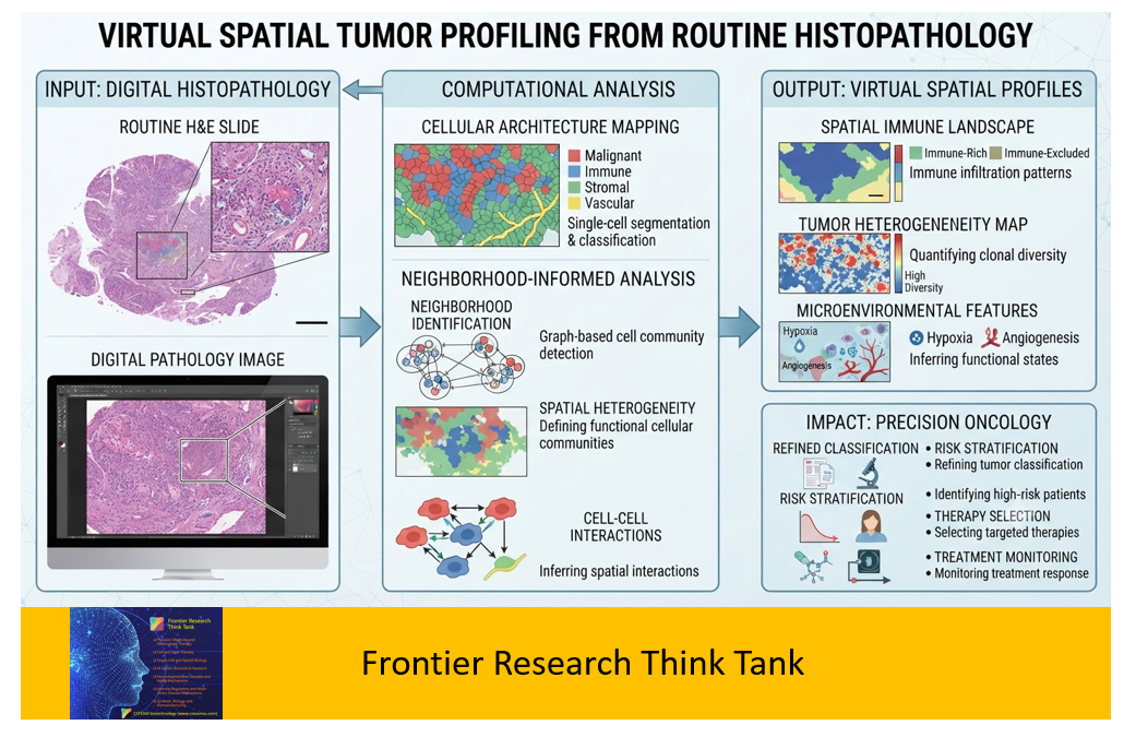 Cellular Architecture and Neighborhood-Informed Virtual Spatial Tumor Profiling from Histopathology