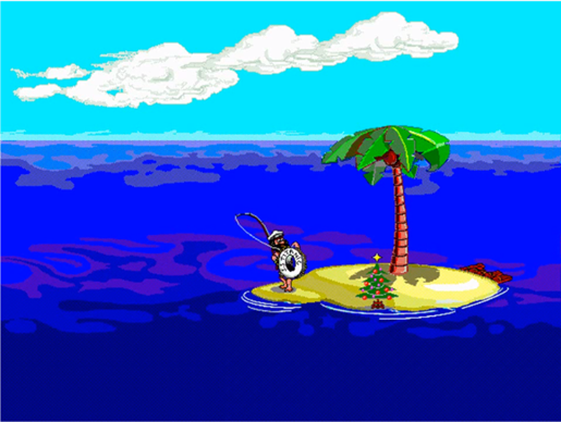 PCゲーム　Through The Window　遥かなる海星へ　Mac FD The tale of Johnny Castaway: the legendary screensaver from the