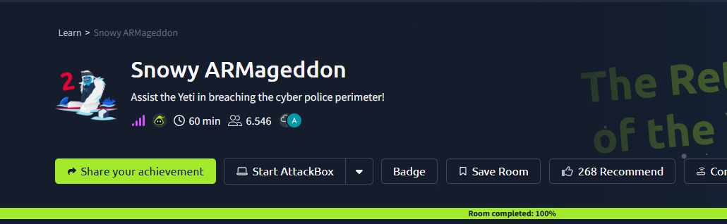 Snowy ARMageddon (THM) Tryhackme Hard Challenge
