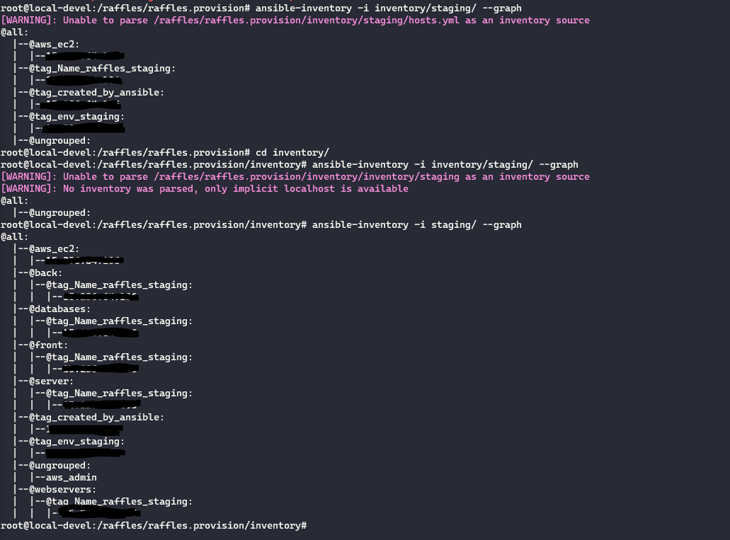 Building dynamic inventory with grouping on ansible using EC2 inventory