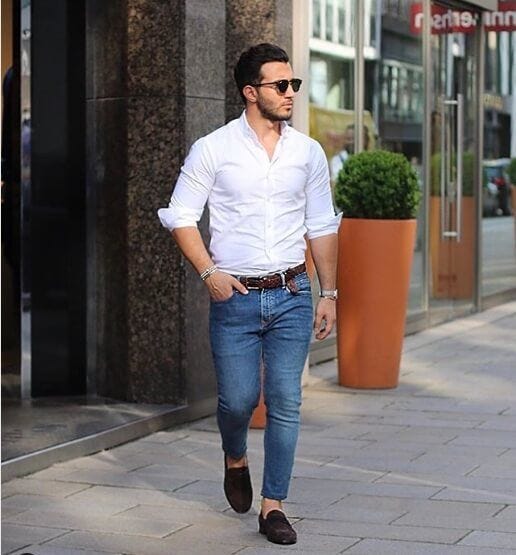 Can You Wear a Formal Shirt with Jeans? | by Aldeno Mens Shirts | Medium