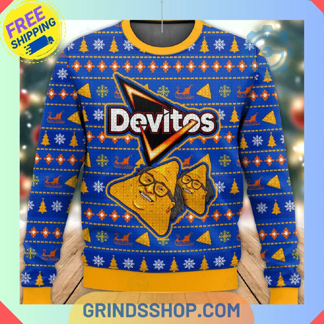 DANNY DEVITO FUNNY UGLY CHRISTMAS SWEATER by