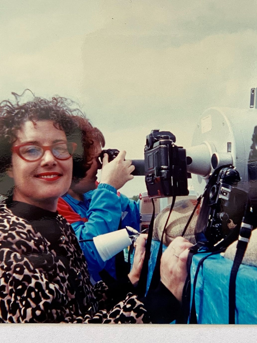 I was lucky to look through the powerful lenses of the news guys’ cameras at the media village.