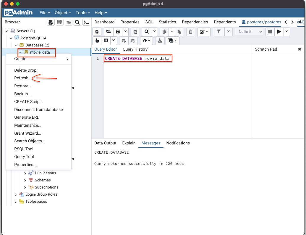 Hur skapar man en databas, flera tabeller och kolumner i PostgreSQL med ...