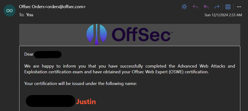Advanced Web Attacks and Exploitation: OffSec Web Expert Course + Exam Review (and getting the…
