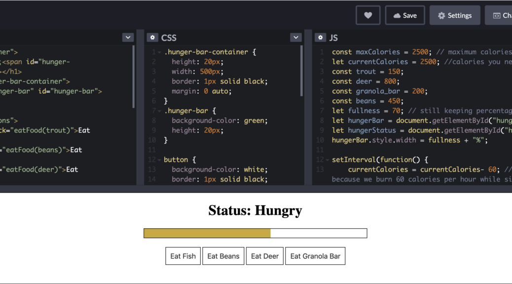 Javascript Coding for Gamers: How to Build the Hunger Bar in The Long ...