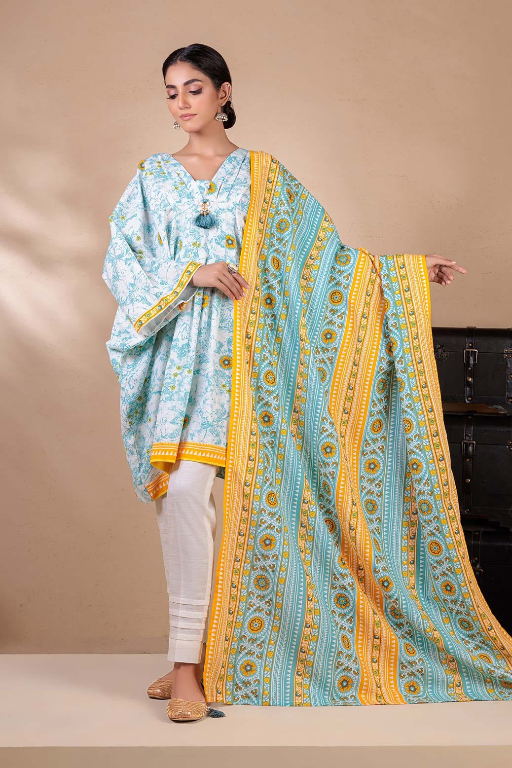 Bonanza Satrangi Lawn 2023 | D-02 - The Fashion Station - Medium