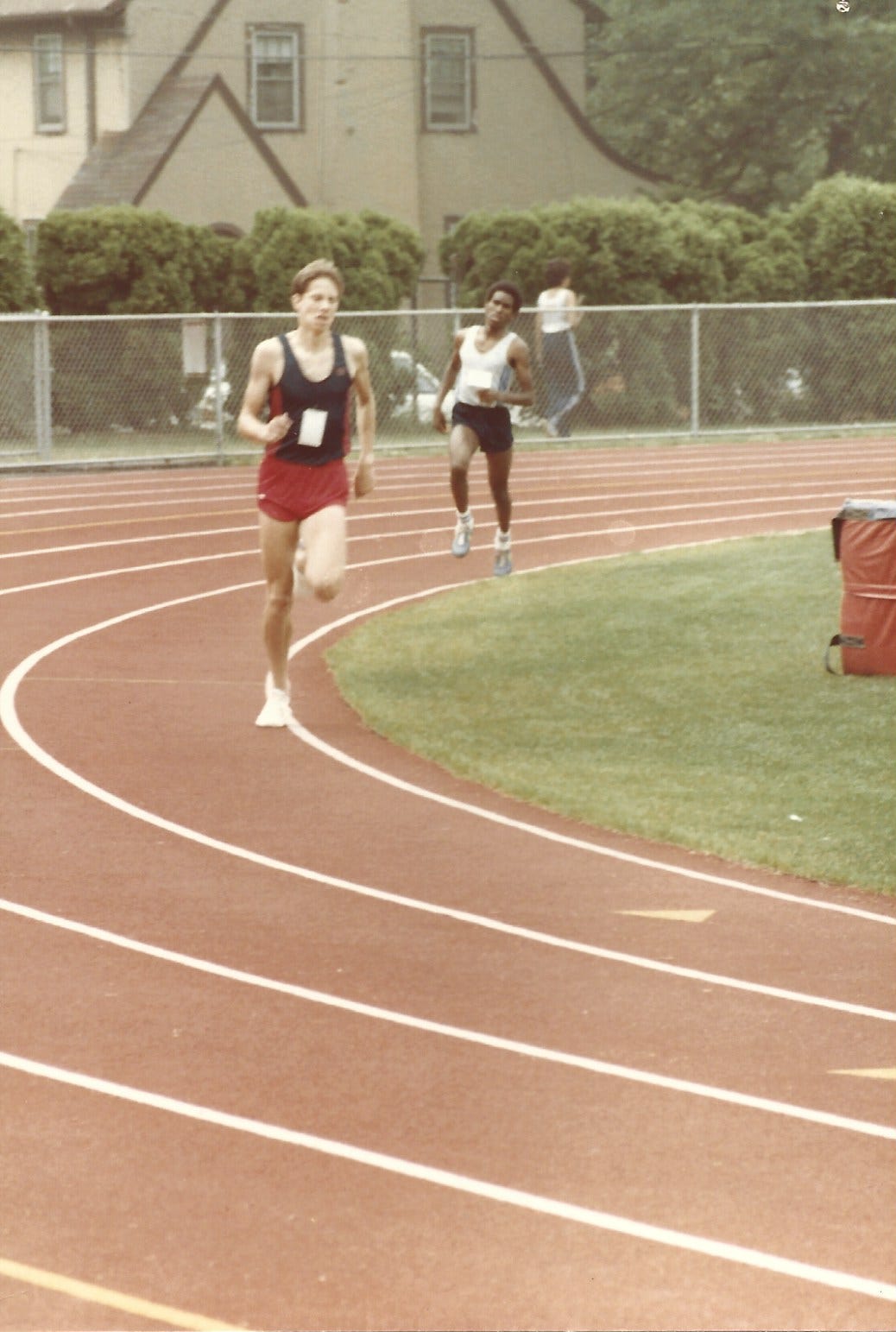 Driving to the finish.