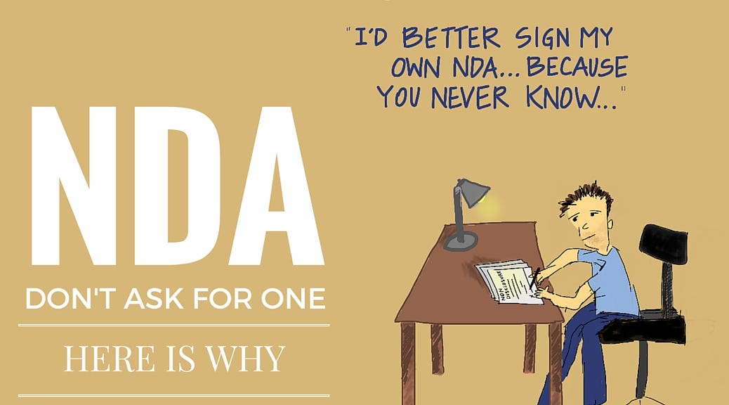 Non disclosure agreements (NDA) for startup fundraising don’t matter