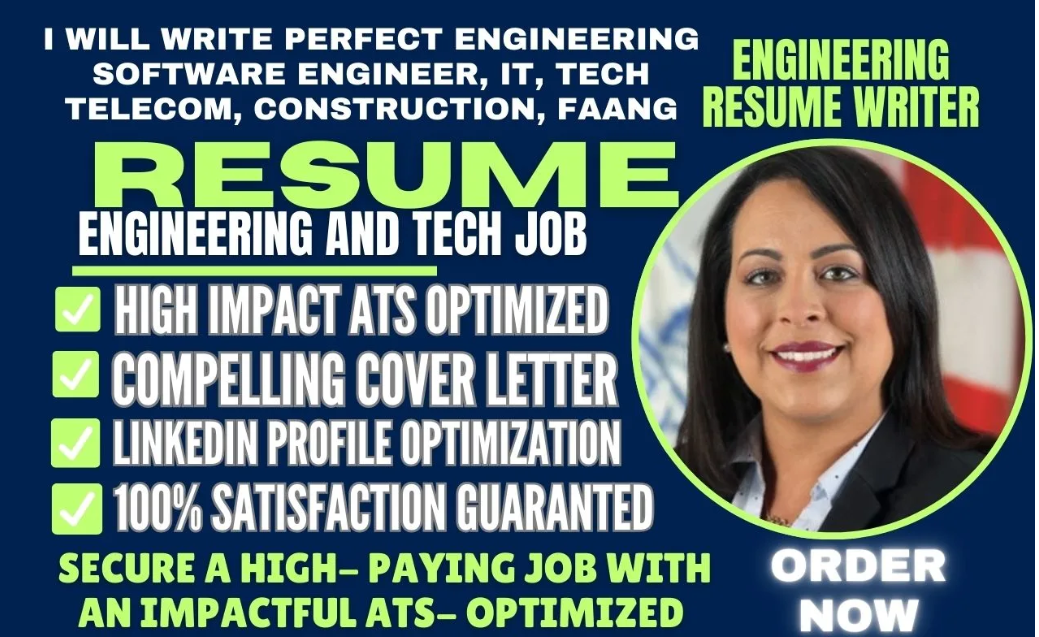 I will write engineering, software engineer, IT, tech resumes writing and cover letter