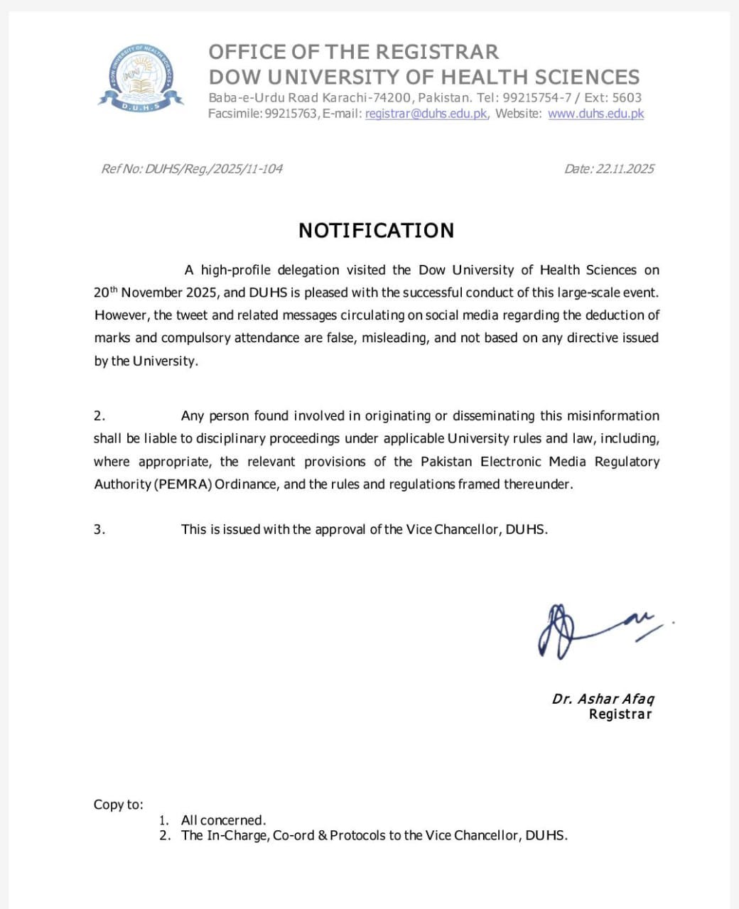 The Malicious Agenda Behind Targeting DUHS and DG ISPR