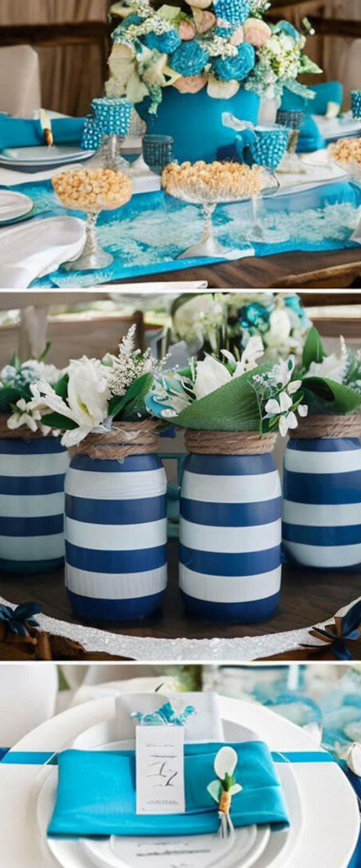Ocean Themed Centerpieces, Nautical Table Decorations