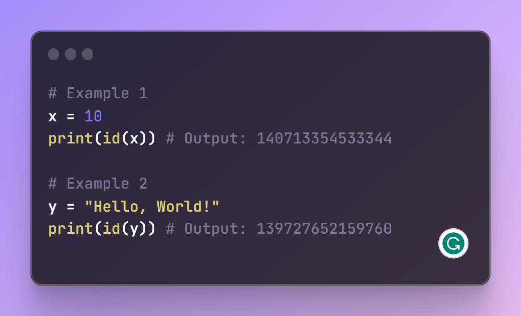 Not so unique — Id(). The id() function is a built-in… | by Anjalirai ...