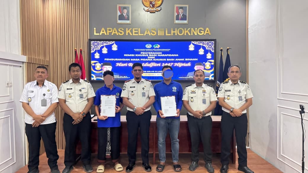 Hari Raya Penuh Warna, 203 Warga Binaan Lapas Lhoknga Terima Remisi Khusus Hari Raya Idul Fitri…