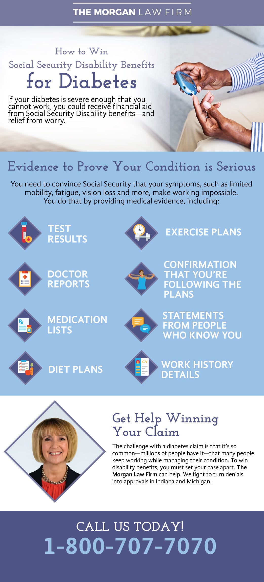 How to Win Social Security Disability Benefits for Diabetes Infographic