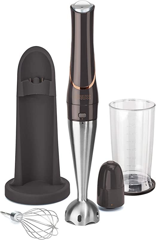  GE Immersion Blender, Handheld Blender for Shakes, Smoothies,  Baby Food & More, Includes Whisk & Blending Jar, 2-Speed, Interchangeable Attachment for Easy Clean, 500 Watts