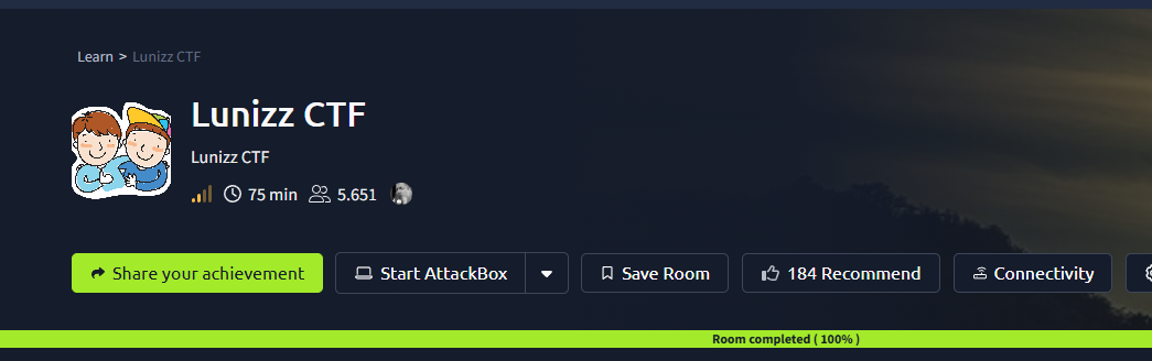 Lunizz CTF (THM) Tryhackme Medium Challenge Walkthrough