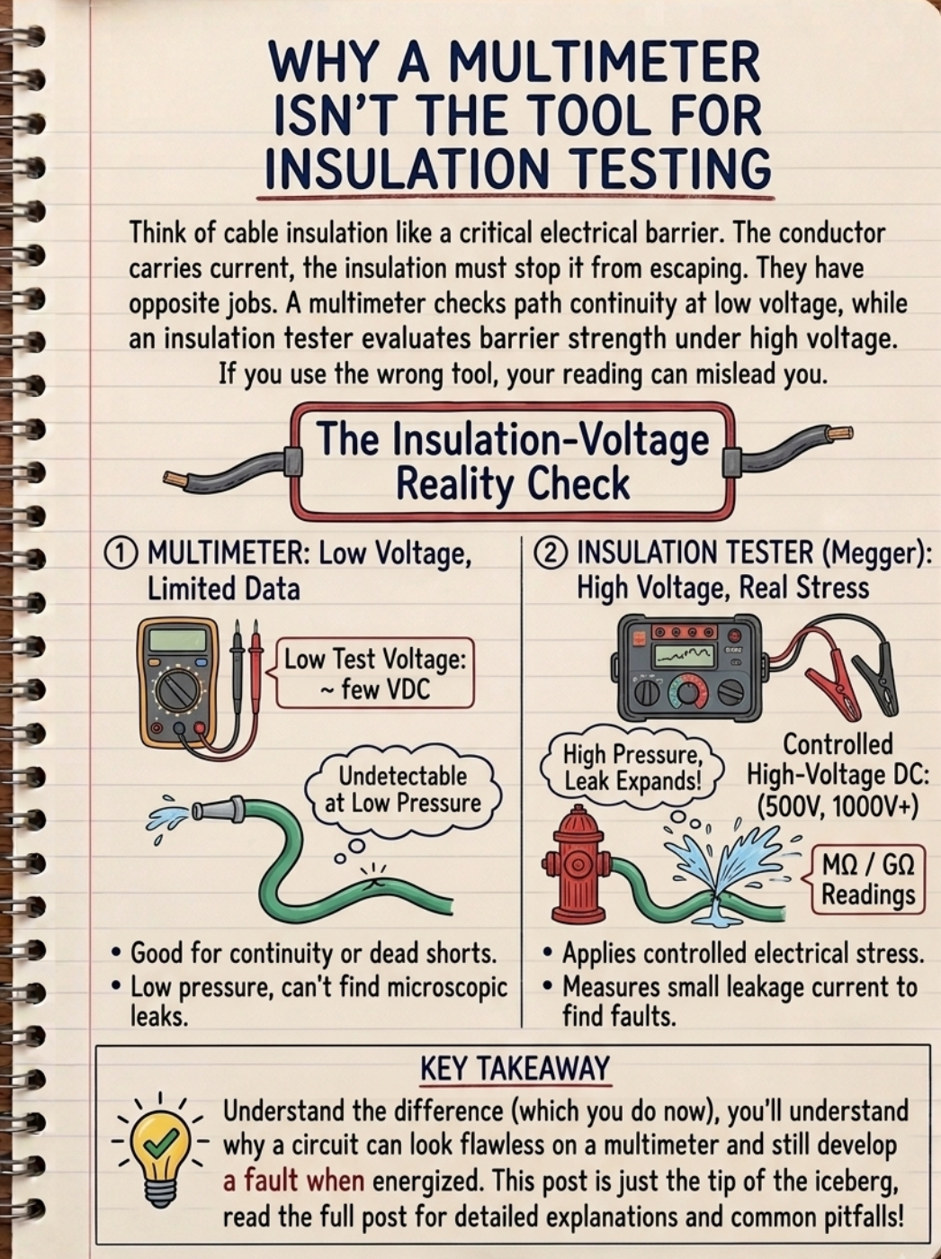 STOP USING A MULTIMETER TO CHECK CABLE INSULATION