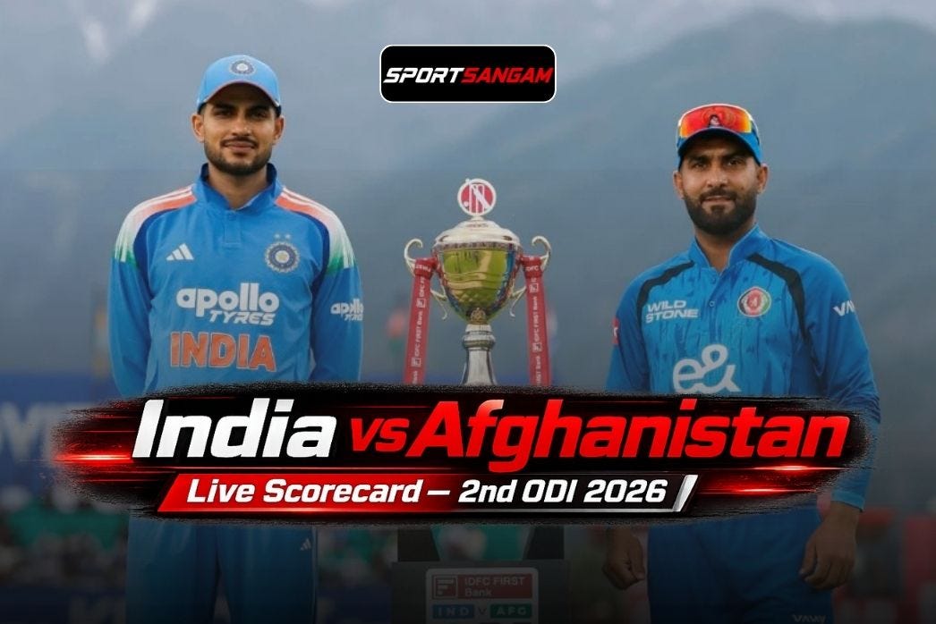 India vs Afghanistan Live Scorecard — 2nd ODI 2026
