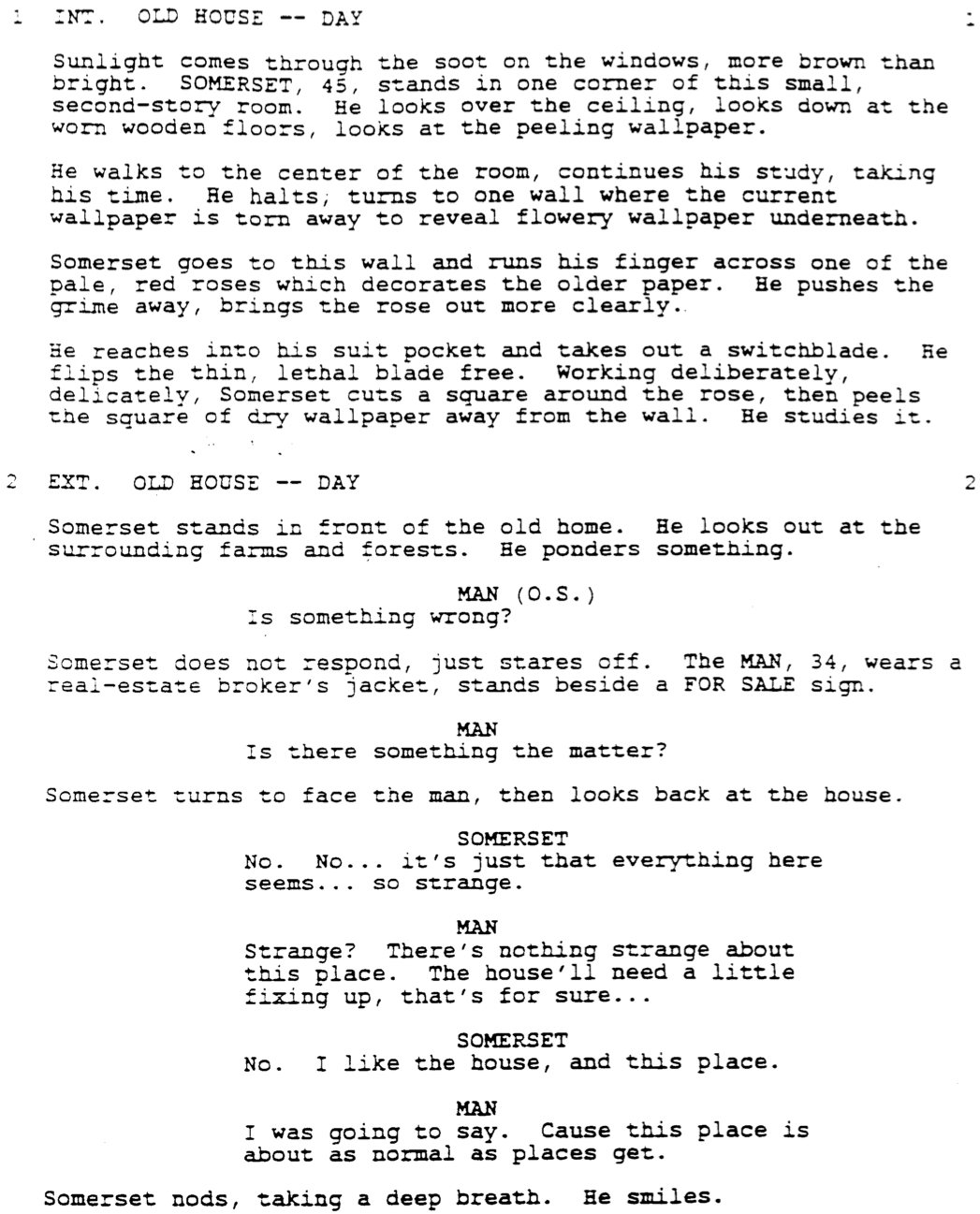 Page One: “Se7en” (1995) - Go Into The Story