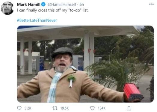 Mark Hamill on line of dialogue he got removed from the original