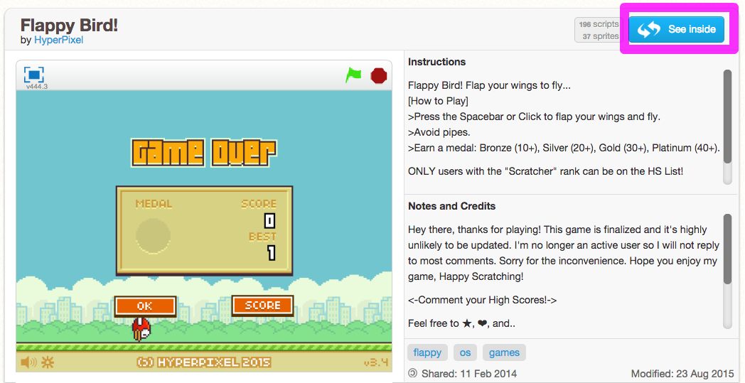 How to Make Flappy Bird in Scratch 