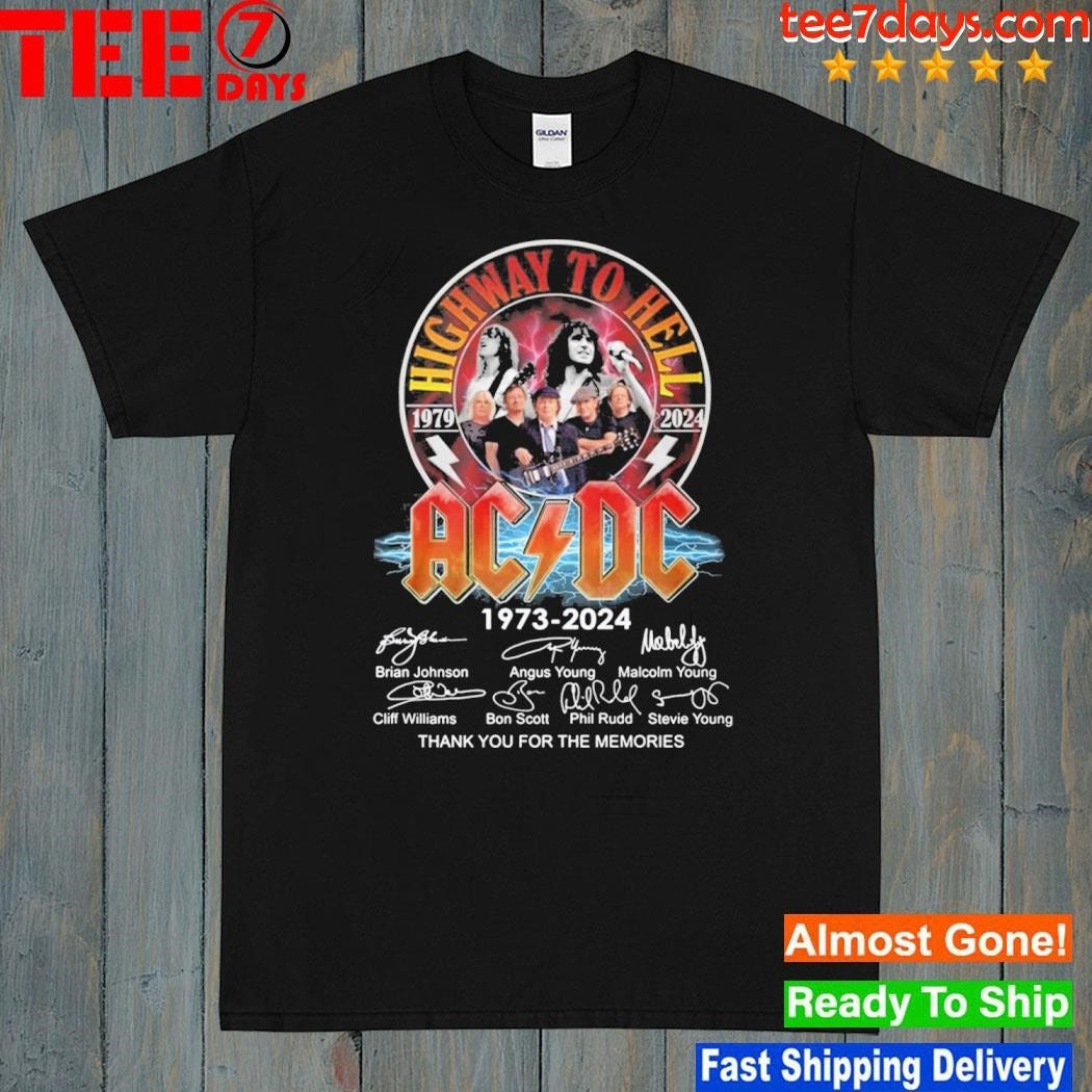 Highway To Hell 1973–2024 AC DC Thank You For The Memories Signatures ...