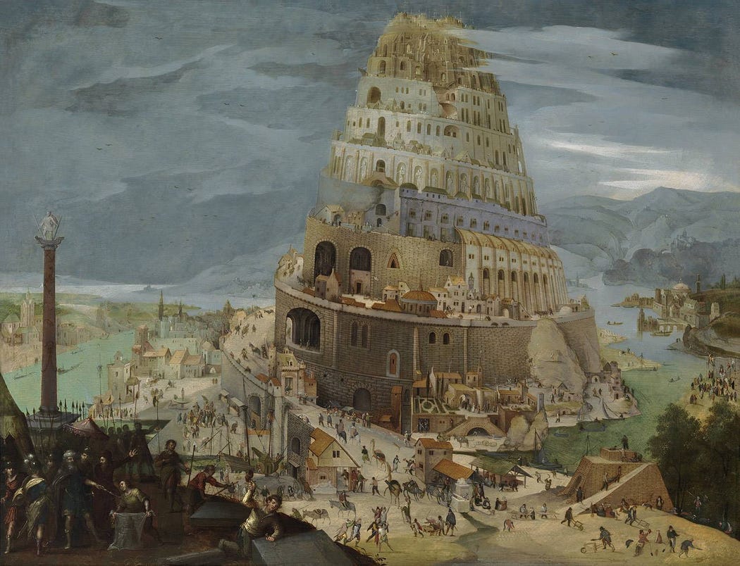 Abel Grimmer: «Construction of the Tower of Babel» (1604) — CC0 Public Domain