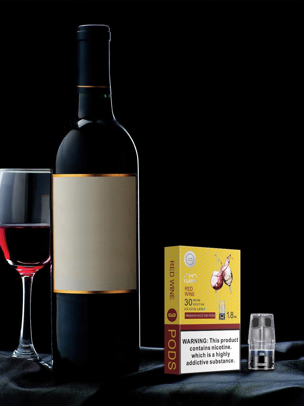 Red Wine Flavor Vape Gold Edition Vape Pod by Medium