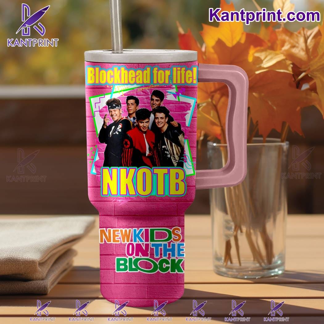 NKOTB Blockhead For Life Tumbler With Handle by Bongjvangt Jan