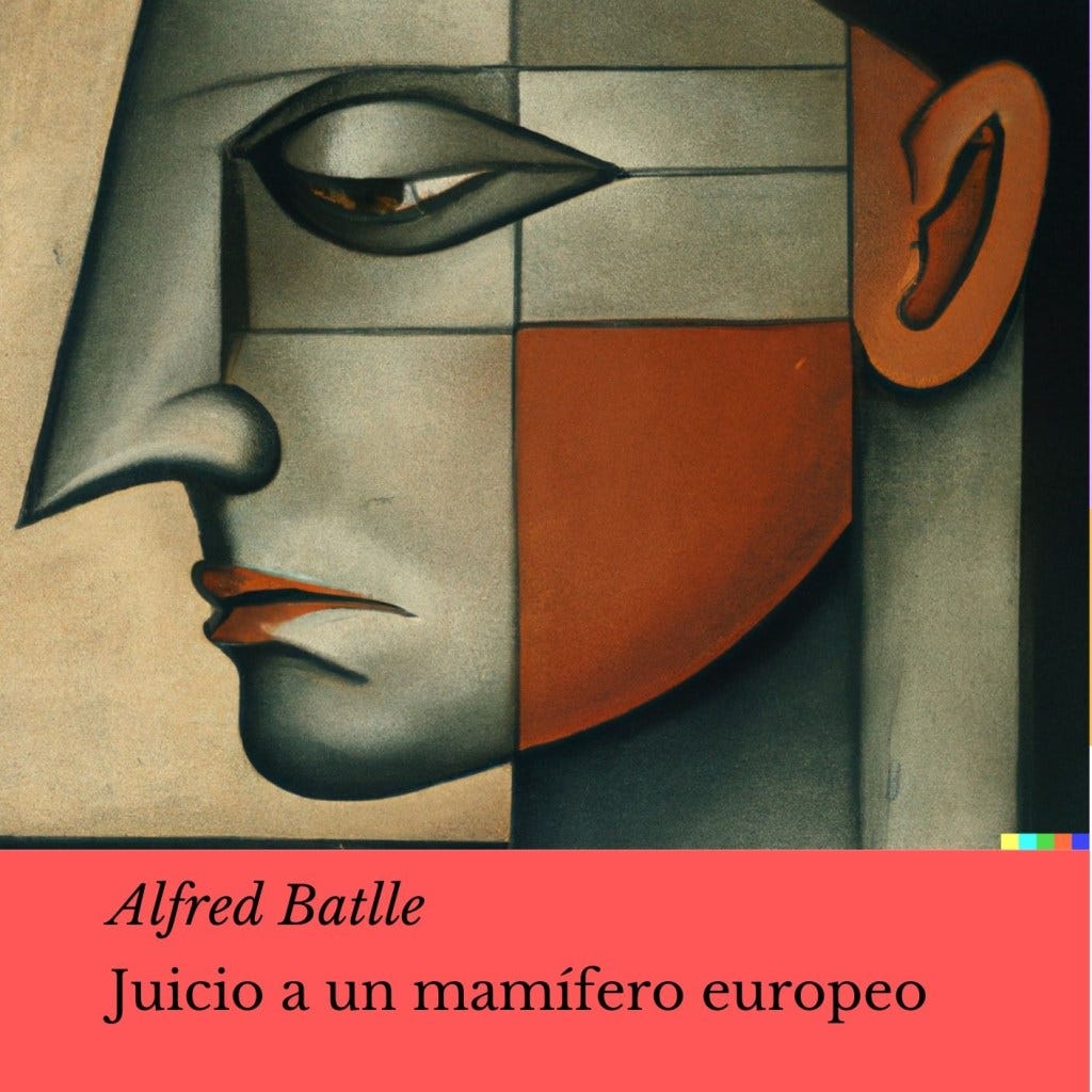 Juicio a un mamífero europeo: primera novela ilustrada por IA